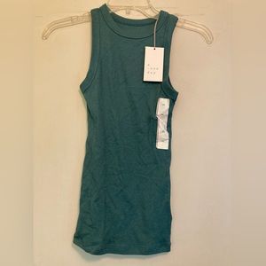 a new day green/blue tank top
